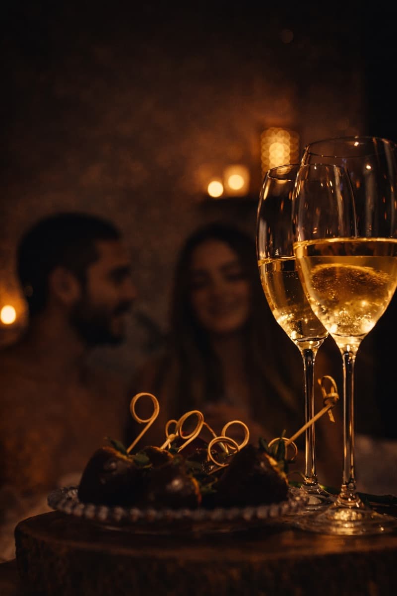 Romantic rooftop spa getaway